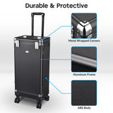 Portable Vendor Jewelry Display Case with Wheels 20 Trays 33"H