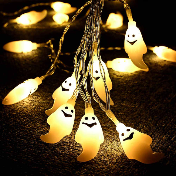 15ft Battery Operated Halloween Light Decorations Ghost