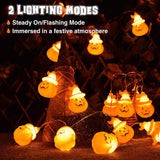 10ft Battery Operated Halloween Light Decorations Pumpkin