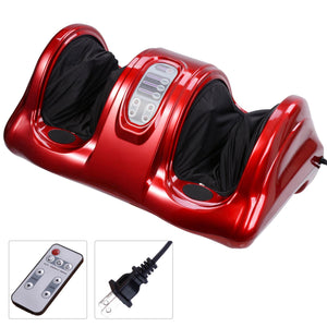 Red Kneading & Rolling Foot Leg Calf Massager w/ Remote