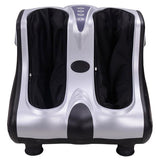 Silver 3in1 Heat Kneading Rolling Leg Calf Ankle Foot Massager