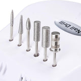 White Nail Art Drill Machine Kit (Bits included)