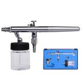 0.35mm Dual-Action Airbrush Air Compressor Kit w/ Bottle