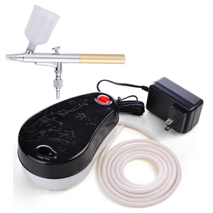 0.3mm Dual-Action Airbrush Air Compressor Kit w/ Fluid Cup